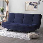 Sleepyhead Sofabed Two - Foldable 3-Person Sofa Cum Bed, (Fabric, Ink Blue)