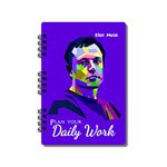 ePrintMonk Daily Work Planner Elon Musk Motivational 60 Days Plan 20 Sheets for Extra Notes (Pages :160, Size :A5) (G)