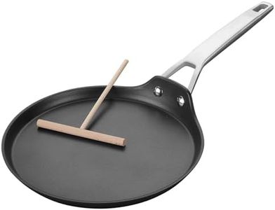 MsMk 11 inch Nonstick Crepe Pan, Titanium and Ceramic Nonstic Coating Flat Skillet Dosa Tawa Tortilla Pan, Large Pancake with Stay-Cool Handle, Induction Compatible, PFOA Free