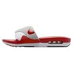 Nike Air Max 1 Men's Slides, White/University Red-black, 12