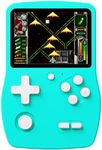 32 Bit Handheld Game Console for Kids, 3.0" IPS Screen Preloaded 139 HD Video Games, Game System with Rechargeable Battery, Electronic Gaming Player Gifts Toys for Boys Girls, Cyan