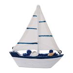 VOSAREA Wooden Sailboat Ornament Sailboat Model Beach Nautical Decoration