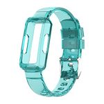 Chofit Straps Compatible with Fitbit Luxe/Ace 3/Ace 2/Inspire 2/Inspire HR/Inspire Strap, TPU Plastic Transparent Crystal Replacement Wristband Arm Band (Blue)