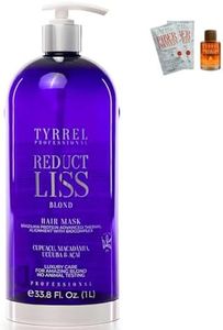 Reduct Liss Blond Brazilian Hair Straightening Cream 33.8 fl oz – Restores the Internal Structure of the Hair – For Blonde, Bleached, Gray, Frizzy and Curly Hair – Violet Fragrance – Tyrrel