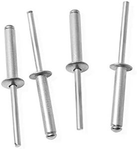 100pcs 3/16" x3/4" Aluminum Blind Rivets, Silver, 4.8 x 19mm Pop Rivets