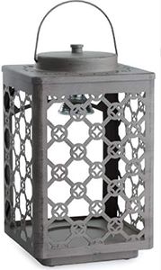 Candle Warmer Lantern Vintage Taupe Metal Electric