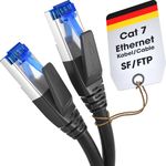 KabelDirekt – Cat 7 Network Cable – 7.5m – 10 Gigabit LAN Cable & Ethernet Cable – Available in 0.25-30m (suitable for high-speed networks, PC, gaming, switch, router and modem, RJ45 – black)