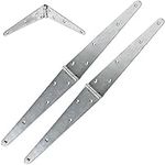 2X Galvanised Zinc Strap Hinges 300mm / 12" (Pair)