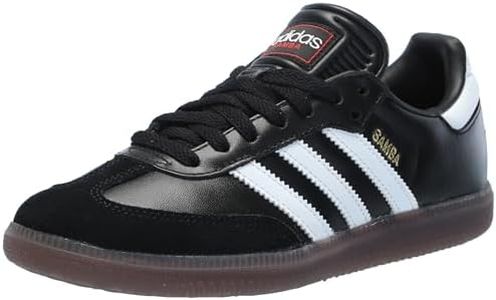 adidas Unisex-Adult Samba Indoor Sneaker, Black/White/Vivid Red, 11 Women/10 Men