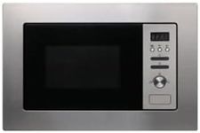 Cookology 20L Built-in Microwave Oven, 24.5cm Turntable with Autocook Menu, Auto Defrost Function and a Child Lock - Stainless Steel