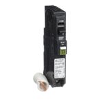 Schneider Electric - Mini Circuit Breaker, Qo, 15A, 1 Pole, 120Vac, 10kA, Plug-In Mounting Connection, Arc-Fault & Ground Fault Type, Pigtail