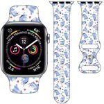 AXCOFYER7 Cartoon Band for Apple Watch 38mm/40mm/41mm/42mm/44mm/45mm, Bands for Apple Watch SE Series 8 7 6 5 4 3, Silicone iWatch Band for Women Kids Men, Style 22