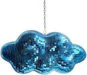 MFGDISCO Disco Ball Cloud Shaped, Cute Disco Hanging Party Mirror Ball Decor with Chain, Retro Light Reflective Disco Ball for Party Home Decor
