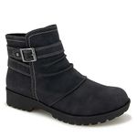 JBU Womens Betsy Water Resistant Pull On Casual Boots Ankle Low Heel 1-2" - Black, Black, 8