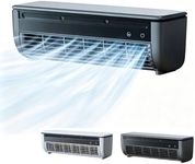 Small Mini Split Air-Conditioner, Ductless AC Unit, Wall Mounted No Window AC with Remote Control, 3 Speed Portable Compact Cooling System for Kitchen Bedroom Small Space Home Office (Black)