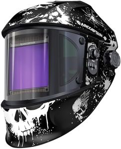 ARCCAPTAIN Auto Darkening Welding Helmet with Side View, 180° Panoramic View, 1/1/1/1 True Color Large Viewing Welding Hood with 4 Arc Sensor Solar Powered, Wide Shade 4/5-9/9-13 for TIG MIG ARC CUT