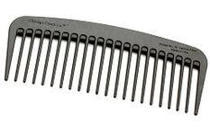 Chicago Comb Model 10 Carbon Fiber, Compact Wide-Tooth Comb, Made in USA, Anti-Static, 5 Inches (12.7 cm) Long