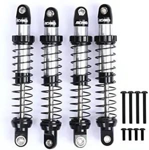RCAWD New Edition Alloy Front Rear Shocks for Axial 1/18 UTB18 Capra Trail Shock Black
