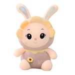 Mimo Plush Soft Toy Bunny Doll for Baby Girls | Huggable Sunflower Teddy Bear | Gift Toys for Kids (Purple 40 Cm)