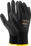 24 Pairs PU Coated Black Nylon Work Gloves. Gardening, Builders, Mechanic (XL)