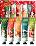 Mini Hand Cream Gift Kit-5Pcs Small Scented Hand Lotion for Dry Cracked Working Hands, Natural Fragrance Moisturizing Travel Size Hand Lotion, Christmas Gift Set Stocking Stuffers for Girl Women Men