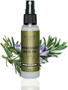 Rosemary Hair Oil Spray for Hair - Blended with Biotin - Great for Moisturizing and Strengthening - Huile de Romarin Cheveux - 60 ml