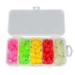 100Pcs TPR Corn Artificial Lure Soft Fishing Bait With Box For Both Saltwater Freshwater Crucian Carp,Grass Carp,Bream,Artificial Fake Corn Fishing Lure Carp Lures Bait(Pink,Green,Yellow,Red,Luminous)