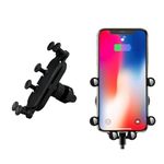 Sunvie Invisible Car Phone Holder, Rotatable Air Vent Cell Phone Mount with Gravity Bracket, Universal Vehicle Air Outlet Anti-Shake Mobile Phone Clip for Dashboard and Air Vent (Normal)