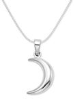 Sterling Silver Moon Necklace on silver chain - Silver moon pendant - SIZE: 15mm x 4mm. Gift Boxed - Please choose chain length below (20.00)