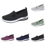 Orthopedic Slippers for Women UK Summer Walking Slip On Shoes for Indoor Outdoor Closed Toe Arch Support Mule Sandals Lightweight Breathable Mesh Soft Beach Yoga Backless Trainers