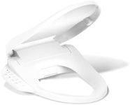 KOHLER K-8298-0 C3 155 Elongated Warm Water Bidet Toilet Seat, White with Quiet-Close Lid and Seat, Automatic Deodorization, Self-Cleaning Wand, Adjustable Water Pressure, Nightlight, Heated Seat