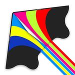 Mint's Colorful Life Store Mint's Colorful Life Delta Kite for Kids & Adults, Extremely Easy to Fly Kite (Flying Rainbow)