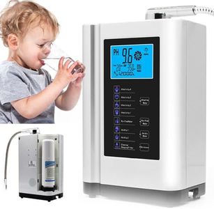MOXAC Water Ionizer and Water Purifier Machine,Best Home Alkaline Water Filtration System,PH 3.5-10.5 Alkaline Acid Water Machine, 7 Water Settings,Auto-Cleaning,Intelligent Voice,White