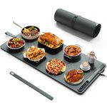 Warming Mat for Food (90x40cm) - iTRUSOU Extra Large Electric Warming Tray with 7-Level Temp, 500W High-Power & 99H Timer - Rollable XL Large Food Warming Mat for Parties & Buffet
