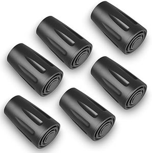 OTraki 6 Pack Puntas de Goma para Bastones de Senderismo Tacos de Goma para Bastones Trekking Botines Protector de Punta para Grava y Montañas Senderismo Trekking