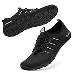 Racqua Pool Shoes Quick Dry Barefoot Water Aqua Sport Beach Swim Surf Diving for Men Women Black EU37=UK 4.5