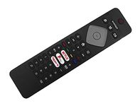 Universal Ambilight Remote Control Compatible for Philips Smart TV Netflix, Fplay, Rakuten TV- 2021 Model