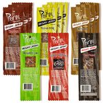 Primal Spirit Vegan Jerky - Most Popular Flavors Pack, 10 g. Plant Based Protein, ("The Classics" 3 Teriyaki, 3 Hickory Smoked, 3 Texas BBQ, 1 Thai Peanut, 1 Hot & Spicy, 1 Mesquite Lime 12-Pack, 1 oz