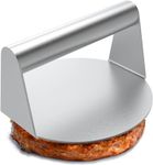 JENNY FRIDA Stainless Steel Burger Press, 6.2 Inch Round Smasher, Non-Stick Smooth Hamburger Press Flat Bottom Without Ridges, Bacon Grill Perfect for Top Griddle Cooking…