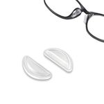 PIPJOY Eyeglass Nose Pads, Adhesive Anti-Slip Nose Pads, Soft Silicone Nose Pad Cushion for Glasses, Eyeglasses, Sunglasses (10 Clear Pairs)