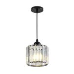 Crystal Chandeliers Sputnik Ceiling Light Black Flush Mount Ceiling Small Bathroom Chandelier Modern Hallway Pendant Light Fixtures（Black）