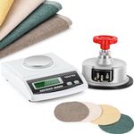 NEWTRY 600g/0.01g Fabric GSM Precision Electronic Balance Digital Analytic Scale with a Adjustable Disk Sampler Cloth Cutter 100cm2 of 0-2mm, for Fabrics, Paper (600g/0.01g+ Sampler)