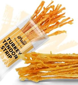 iPaw Turkey Tendon for Dogs, Turkey 100% Sourced from USA, Hypoallergenic, All Natural Human Grade Puppy Chew, Dog Treats for Signature Series, Rawhide Alternative, 1 Unit/Pack Strip (Large)