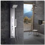 JAAZ | Willet - Matte (Stainless Steel) Shower Panel | Rain Shower | 3 Tilted Body Jet