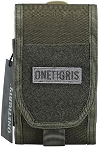 OneTigris Large Smartphone Pouch for 5.5" 6.1" Phone with Slim Survivor Case (Ranger Green)