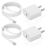 Jeenek 2Pack iPhone Fast Charger[Apple Certified],20W iPhone Fast Charger USB C Wall Charger Block with USB C to Lightning Cable 6ft Compatible with iPhone 14 Plus/13 Pro Max/12/11/Mini/XS/8,iPad