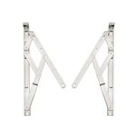 Pair of 13mm x 10" inch Top Hung Window Stays/Friction Hinges - Designed to Stay Open in Any Position Due to Friction, for uPVC or Aluminium profiled Windows (259mm).