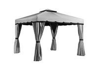 Sojag Outdoor 10' x 12' Roma Fabric Soft-Top Gazebo Sun Shelter, Grey/Black