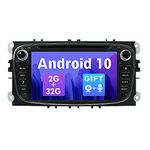 SXAUTO Car Radio Android 10 Fits Ford Mondeo/Focus/Fusion/Transit/Fiesta/Galaxy - Camera Canbus - [2G+32G] - 2 Din - Supports DAB Steering Wheel Control WiFi 4G BT Carplay Android Car