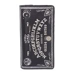 Nemesis Now Spirit Board Embossed Ouija Purse 19cm, PU Leather, Black, Classic Black and White Spirit Board Pattern, Magical and Stylish, Beautiful Embossed Detailing